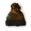 multi-tonal chunky wool bobble hat