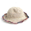 natural hemp sun hat with sari silk brim