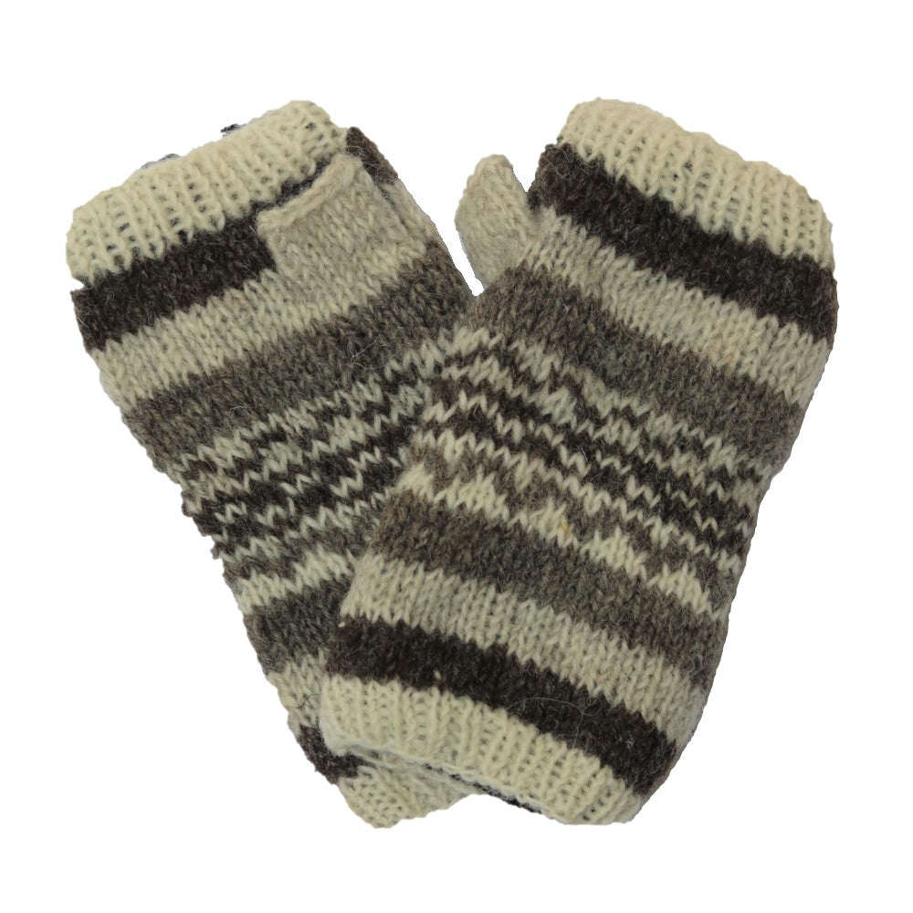 nordic knit wool wrist warmers