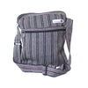 fair trade black white striped gehri cotton cross body shoulder bag from Nepal