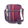 fair trade ember striped gehri cotton cross body shoulder bag from Nepal