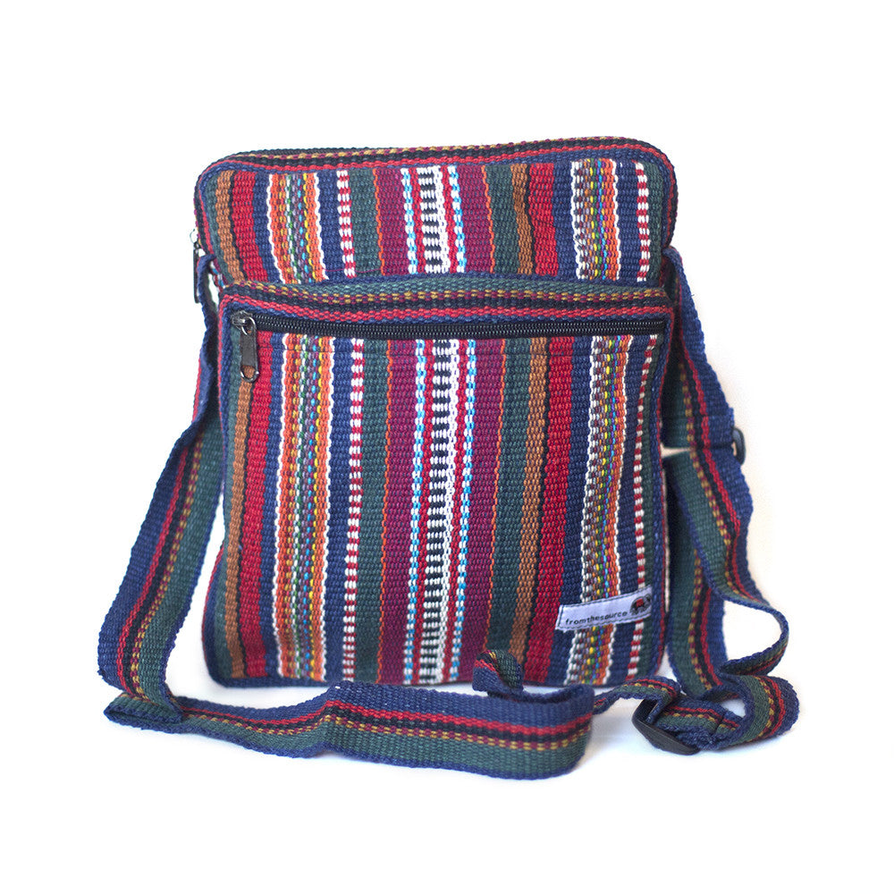 Cross Body Shoulder Bag Fair Trade Colourful Cotton Bags From The
