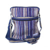 fair trade purple haze striped gehri cotton cross body shoulder bag from Nepal