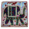 embroidered indian fabric elephant cushion cover