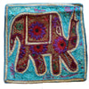 elephant embroidered cushion cover from india