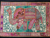 pink embroidered elephant wall hangings from india