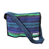 green and purple cotton day bag 