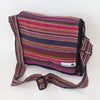 fair trade shoulder bag in pink multi