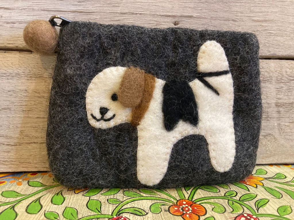 Felt dog purse