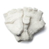 fingerless mittens in plain cream colour from Nepal