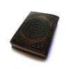 Brown mandala embossed leather journal