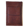 indian leather notebook handmade paper folded front string tie