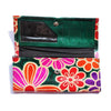 leather flower purse