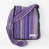 fair trade four pocket shoulder bag in purple haze