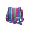 fair trade firelight colourful striped gehri cotton four pocket shoulder bag from Nepal