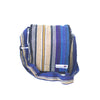 fair trade lightning colourful striped gehri cotton four pocket shoulder bag from Nepal