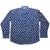 blue fair trade men's shirt block print India