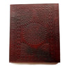 Giant mandala embossed leather journal
