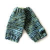 multi-tonal wool mohair blend wrist warmers in seafoam green