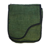 green shoulder bag made from natural hemp