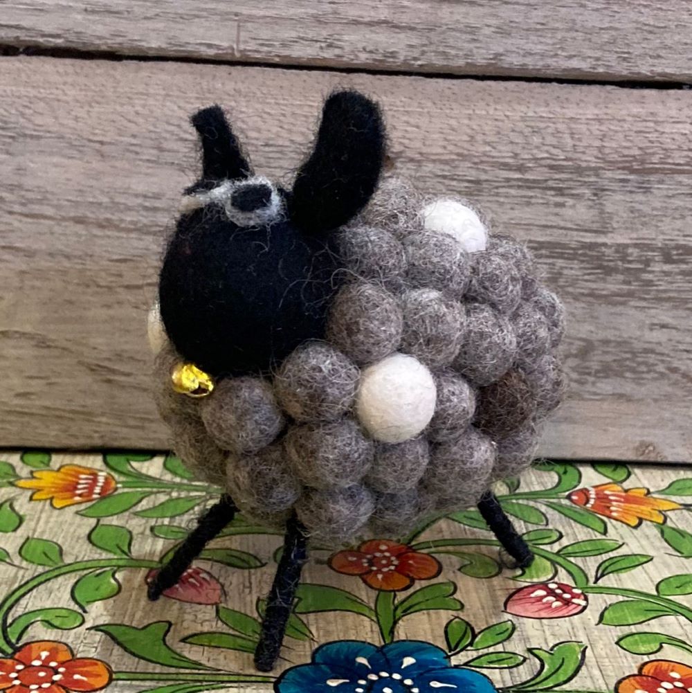 felt sheep ornament