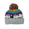 chunky knitted sheep bobble hat