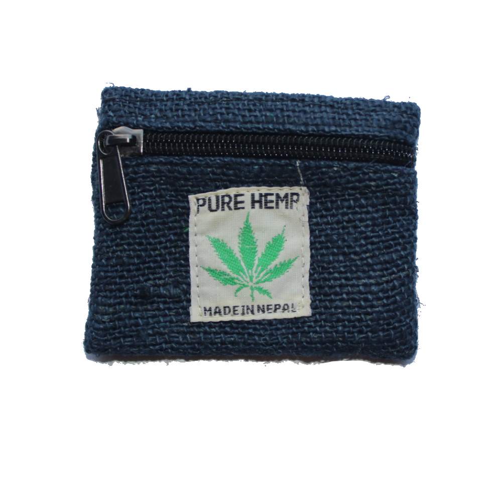 navy hemp purse