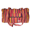 fair trade spice colourful striped gehri cotton holdall bag from Nepal