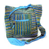 turquoise woven cotton shoulder sling bag