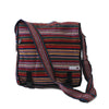 fair trade large expanding satchel in orange multi