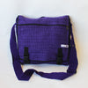 large fair trade expanding satchel bag in purple