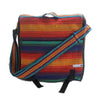 fair trade large satchel bag in rainbow colours