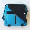 large fair trade expanding satchel bag in turquoise