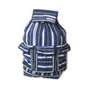 fair trade moonlight striped gehri cotton large hippy rucksack with pockets from Nepal