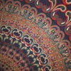 mandala double cotton screen printed throw peacock paisley blue green red