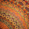 mandala double cotton screen printed throw peacock paisley orange