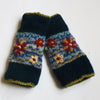 fair trade navy wrist warmers