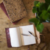 Slim Indian leather fold journal