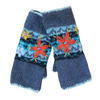 Flower Embroidered Knitted Wool Wrist Warmers