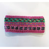 pink nordic knit wool headband