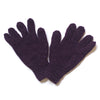 plain wool gloves in plum colour