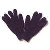 plain wool gloves in plum colour