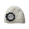 fair trade cream wool cable knit beanie hat