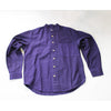 purple cotton men's grandad shirt