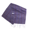 purple contrast stripe silk scarf