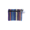 fair trade blue multi colourful striped gehri cotton coin purse from Nepal