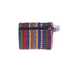 fair trade orange multi colourful striped gehri cotton coin purse from Nepal