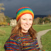 colourful knitted wool headband