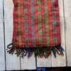 red green striped acrylic shawl