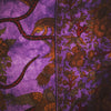 tree of life cotton screen printed throw purple